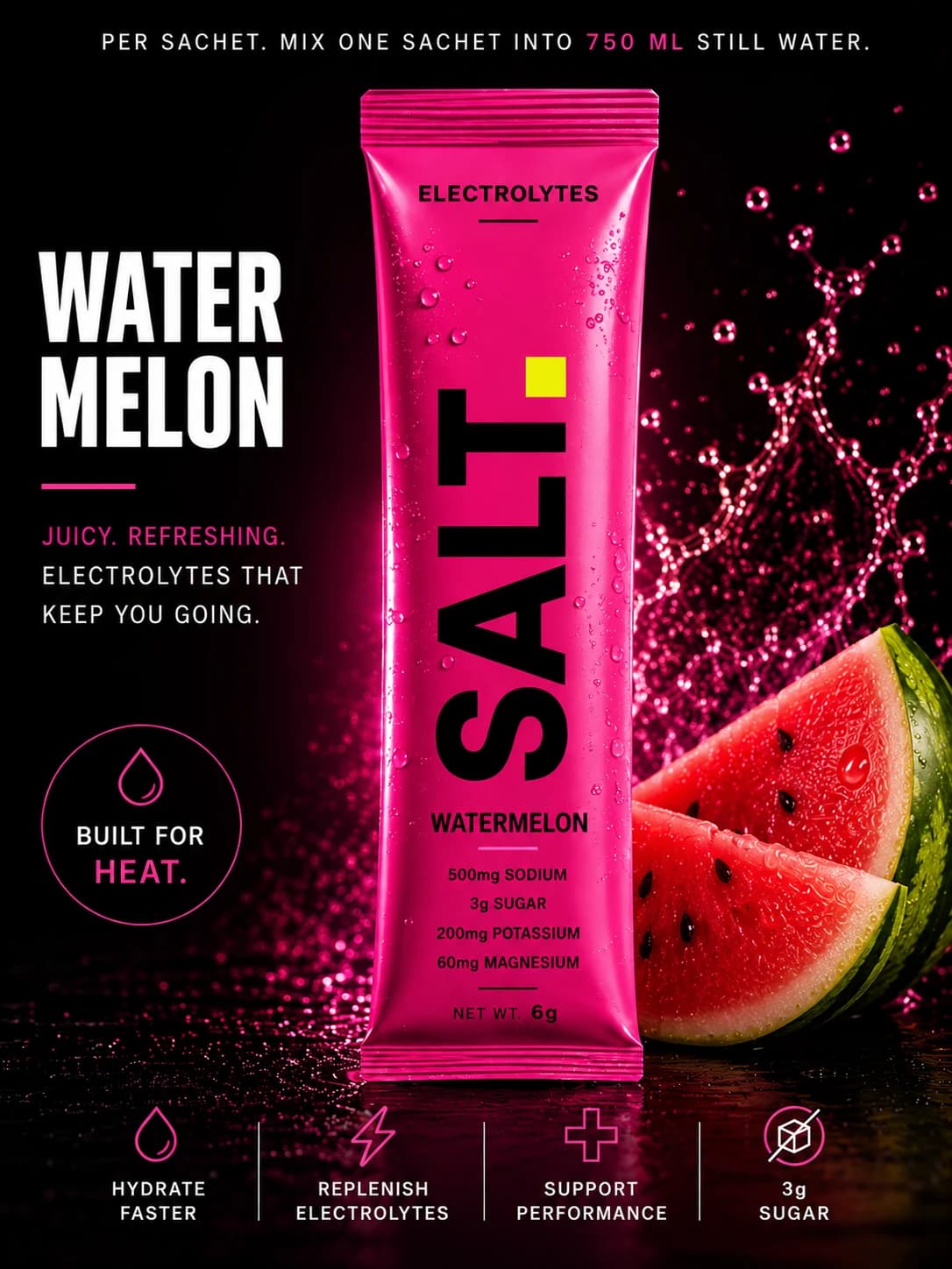SALT Watermelon — Juicy. Refreshing. Built for heat.